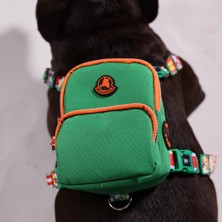 Esranın Dünyası Pawlook Gimme Five Yeşil Çantalı Göğüs Tasması, Köpek Sırt Çantası – Göğüs Tasması Işlevli, Geri Dönüştürülmüş Malzeme, Ayarlanabilir, Çok Cepli, Recycled