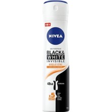 Esranın Dünyası Nıvea Kadın Sprey Deodorant Black And White Invisible Güçlü Etki 48 Saat Anti-Perspirant Koruma 150 ml
