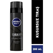 Brf Store Prime Nıvea Men Erkek Deep Dimension Tıraş Köpüğü 200 Ml, Kusursuz Tıraş,aktif Karbon, Kaygan Tıraş
