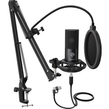 Brf Store Prime Fıfıne Stüdyo Kondansatör USB Mikrofon Bilgisayar Pc Mikrofon Kiti Ayarlanabilir Makas Kol Sta
