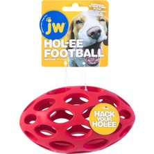Esranın Dünyası Jw Pet Hol-Ee Futbol Köpek Oyuncak Bulmaca Topu, Doğal Kauçuk, Orta Boy (15 cm Uzunluk), Renkler Değişebilir