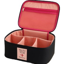 Brf Store Prime Seyahat Tipi Bölmeli Makyaj Kozmetik Çantası Organizer (Siyah)