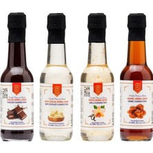 Brf Store Prime Nish Karamel, Vanilya, Çikolata, Beyaz Çikolata Aromalı Şurup 4'lü Set (4X250 Ml) - Cam Şişe