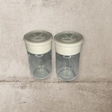 Esranın Dünyası Cam Tuzluk 2 Adet Plastik Kapaklı (Kutuludur)- 75 cc