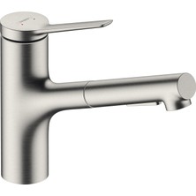 Esranın Dünyası Hansgrohe Zesis Modern Mutfak Bataryası 1 Saplı 22,86 cm Uzunluğunda Çıkarılabilir Püskürtücü 1,75 Gpm Paslanmaz Çelik Görünümlü, 74800801