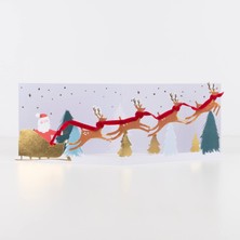 Esranın Dünyası Meri Meri - Santa's Card - Noel Baba Tebrik Kartı - 3D