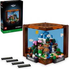 Esranın Dünyası LEGO Minecraft Eşya Yapma Masası 21265 – Yetişkinler Için Yılbaşı Hediyesi Fikri, Steve, Alex, Iskelet, Cadı, Creeper, Köylü, Inek ve Domuz Mikro Figürleri Içeren Model Yapım Seti (1195 Parça)