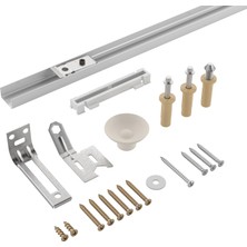 Esranın Dünyası Richelieu Hardware 14012WBC Onward Çift Katlı Kapı Donanım Kiti 24 Inç (610 Mm), Parça Beyaz Çinko Bej Kaplama