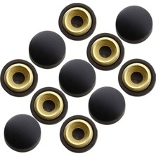 Esranın Dünyası BADEM10 10 Adet Dekoratif Vida Kapağı Kapatıcı 15 mm Mat Siyah Vida Tapası Tıpası