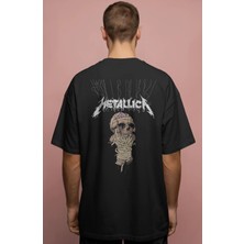 Sevbano Metallica Rock Metal Müzik Grubu Baskılı Unisex Oversize Premium Tişört