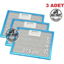 ARC-PART Sılverlıne 2240 X9 90 Lık Davlumbaz Alüminyum Filtre 27,5X25,4 cm ( 3'lü Set )