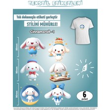 Agg Reklam Ütü ile Yapışan Kıyafet Etiketi Cinnamoroll Serisi -1  6lı Set