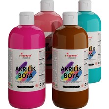 Esranın Dünyası Red Rose Tamamlayıcı Renkler Akrilik Boya 4'lü Set 4X500 gr