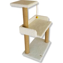 Empressco Teraslı 82 cm Beyaz Kedi Tırmalama Tahtası