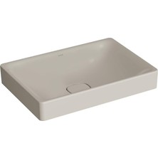 Esranın Dünyası Vitra Metropole 7535B020-1398 Dikdörtgen Çanak Lavabo, 60CM, Taupe