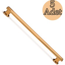 Esranın Dünyası Özen Bronz Çekmece Kulp 224 mm 5 Adet Set Şık Tasarım Dolap Kulpu Mutfak Banyo Mobilya Aksesuarı