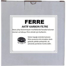 ARC-PART Ferre D079 Davlumbaz Karbon Filtresi 1 Takım (2 Adet) | Bacasız Kullanım Için Aktif Karbon Koku Filtresi