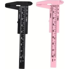 Esranın Dünyası 80 mm Mini Kumpas | 0.05 mm Hassasiyet | Plastik Ölçüm Aleti | Mini Verniyer Kumpas – Takı, El Sanatları, Elektronik ve Hobi Kullanımı Için (Siyah & Pembe) (Pembe)
