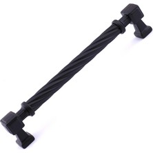 Esranın Dünyası Burma Mat Siyah Metal Kulp 160 mm 16 cm Mobilya Çekmece Mutfak Dolabı Dolap Modern Kapak Kulpları