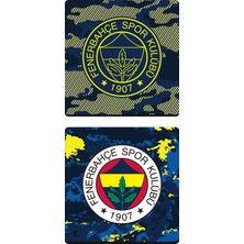 Fenerbahçe Kamuflaj Arma Ahşap Bardak Altlığı (2'li Set) - Lisanslı Orijinal