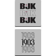 Beşiktaş 1903 Ahşap Bardak Altlığı (2'li Set) - Lisanslı Orijinal