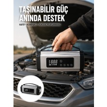 Marsilyan Dijital Göstergeli Akü Takviye Cihazı Lastik Şişirme Powerbank ve LED Işık Özellikli Yeni Nesil