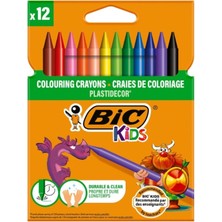 Bıc Plastidecor Elleri Kirletmeyen Pastel Boya, 12'li Kutu, Elleri Boyamaz, 30 Aydan Büyük Çocuklar Için Ideal