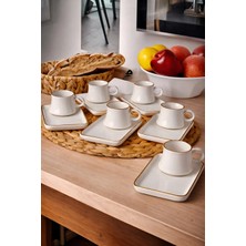 Yumuk Shop 6 Kişilik Alya Sunumlu Kahve Fincanı Takımı 90 ml