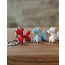 Balon Köpek Anahtarlık – Sevimli Köpek Figürlü 3D Baskı Çanta Aksesuarı