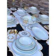 Yumuk Shop 27 Parça Modern Gold Lüks Yemek Takımı 6 Kişilik Seramik Malzeme ile Şık Sunumlar