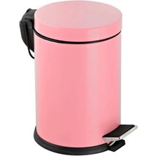 TeknoKapsül Premium Serisi 3 Litre Hacimli Paslanmaz Banyo-Mutfak Pedallı Çöp Kovası Pembe