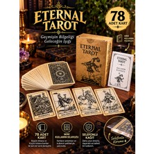LUXMON Eternal Tarot Kartı Destesi - 78 Kart Antik Eskitme Tasarım Mini Kitapçık