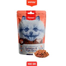 Wanpy Salmon Fish Skin Bites Köpek Ödülü 100 gr