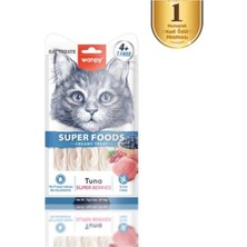 Wanpy Superfood Ton Balık Yaban Mersini Kızılcık Kedi Krema Ödül 5 Li