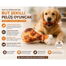 Baron Pet Kedi Köpek But Şekilli Sesli Peluş Oyuncak Gıcırtılı