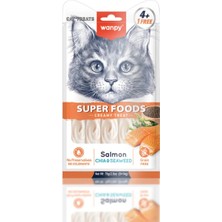 Wanpy Superfood Somon Tarak Yosun Kedi Krema Ödül 5 Li