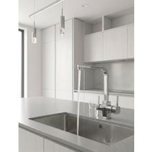 Titanium Design Kare Arıtmalı Eviye Bataryası