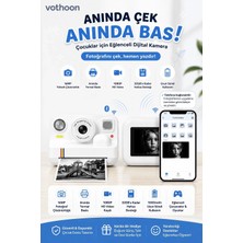 Epilons Çocuk Anında Baskılı Fotoğraf Makinesi 16MP Dijital Kamera 1080P Video Wifi Telefon Destekli