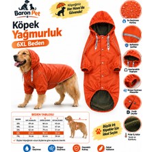Köpek Yağmurluğu 6xl Beden Su Geçirmez Polar Astarlı Kapüşonlu - Turuncu
