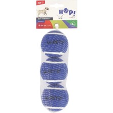 M-Pets Hop Tennis Topu Blue 6,4cm 3lü Set