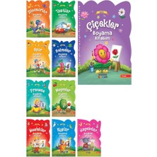 Karatay Çocuk Yayınları Büyük Şekilli Örnekli Kavramlar Boyama Serisi (10 Kitap)