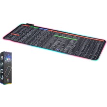 Rgb Mouse Pad 300 x 800 mm Pc Kısayollar ZR1003 Midastech
