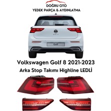 Doğru Oto Golf 8 Arka Stop Lamba Takımı Iç Dış Sağ Sol ( Ledli / Highline )
