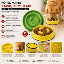 Köpek Yavaş Yeme Mama Kabı 13 cm Kaymaz Tabanlı Anti Şişkinlik