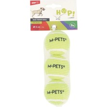 M-Pets Hop Tennis Topu Yellow 5cm 3lü Set