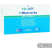 Velavit V-Mom To Be Folat & Omega 3 Multivitamin 30 Kapsül