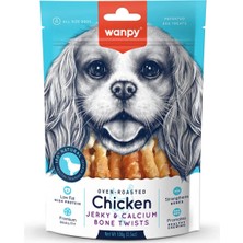 Wanpy Chicken Jerky Calcium Bone Twist Köpek Ödülü 100 gr