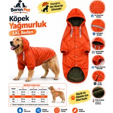 Köpek Yağmurluğu 5xl Beden Su Geçirmez Polar Astarlı Kapüşonlu - Turuncu