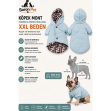 Köpek Montu Xxl Beden Kapüşonlu Kapitone Rüzgar Geçirmez - Bebek Mavisi