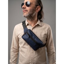 Emre Çanta Dikim Evi Unisex Slim Fit Köşeli Çapraz Göğüs Çantası Su Itici Imperteks Body Bag (Logosuz Sade Tasarım)